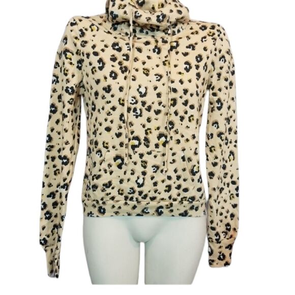 Love, Fire Cheetah Print Hoodie Size Small - Picture 1 of 6